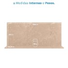 Tampo E Painel Para Cozinha 120cm Art Travertino