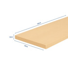 Tampo em MDP Retangular Carvalho 120X60X1,8cm Bemfixa