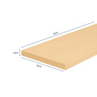 Tampo em MDP Retangular Carvalho 90X50X1,8cm Bemfixa