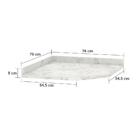 Tampo Luciane Canto Diagonal 76 Cm Marmore Bp