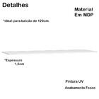 Tampo Para Balcao 120cm 296 Ktp