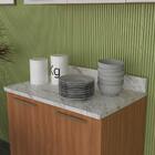 Tampo Para Balcão 80cm Cz3121 Mármore Branco - Tecno Mobili