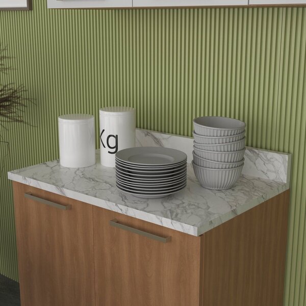 Tampo Para Balcão 80x52 Cm Mármore Cz Branco