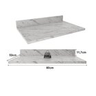 Tampo Para Balcão 80x52 Cm Mármore Cz Branco