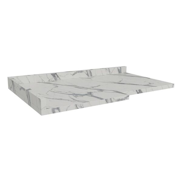 Tampo Para Balcão 98 Cm De Canto 100% Mdf B649 Thassos - Kapp