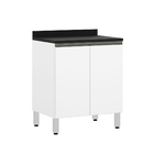 Tampo para Gabinete Madeira Branca Preto 70cm