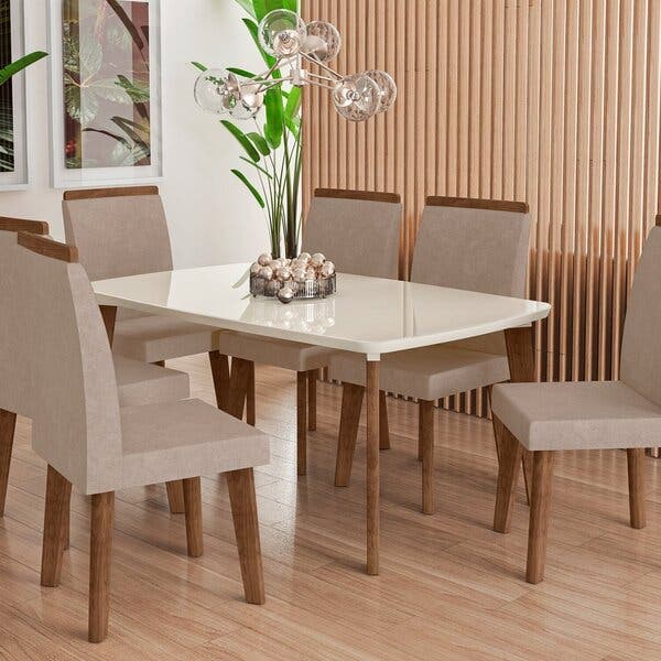 Tampo Para Mesa Mdf Com Vidro Jade Off White | Leroy Merlin