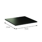 Tampo Quadrado Para Mesa 70cm  Preto