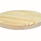 Tampo Redondo 30cm Madeira Maciça Bege