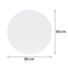 Tampo Redondo de Madeira MDF 18mm Branco 90cm JR Madeiras