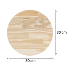 Tampo Redondo de Madeira Pinus 30mm Padrão Pinus Natural 30cm Madvei