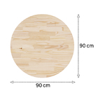 Tampo Redondo de Madeira Pinus 30mm Padrão Pinus Natural 90cm Madvei
