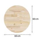 Tampo Redondo De Madeira Pinus (3x60x60)