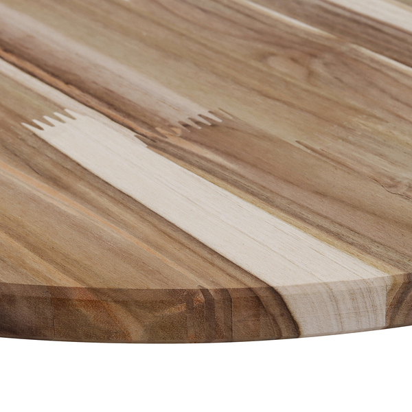 Tampo Redondo de Madeira Teca 25mm Natural 90cm Settis