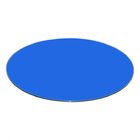Tampo Redondo De Vidro Temperado Azul Para Mesa 1,10m 8mm