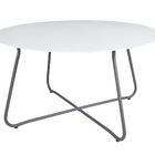 Tampo Redondo De Vidro Temperado Branco Para Mesa 1m