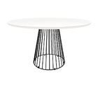 Tampo Redondo De Vidro Temperado Branco Para Mesa 70cm