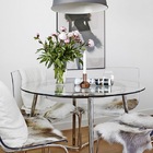 Tampo Redondo De Vidro Temperado Incolor Para Mesa 1,20m 10mm