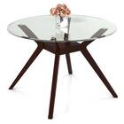 Tampo Redondo De Vidro Temperado Incolor Para Mesa 1,20m