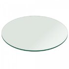 Tampo Redondo De Vidro Temperado Incolor Para Mesa 60cm