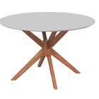 Tampo Redondo De Vidro Temperado Off-white Para Mesa 70cm