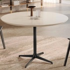 Tampo Redondo De Vidro Temperado Off-white Para Mesa 70cm