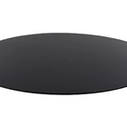 Tampo Redondo De Vidro Temperado Preto Para Mesa 50cm