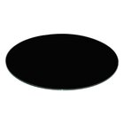 Tampo Redondo De Vidro Temperado Preto Para Mesa 80cm