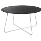 Tampo Redondo De Vidro Temperado Preto Para Mesa 80cm