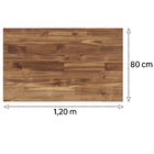Tampo Retangular de Madeira Pinus 25mm Padrão Pinus Tingido 80cm x 1,20m Settis