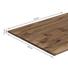 Tampo Retangular de Madeira Pinus 17mm Tingido 120x80cm Settis