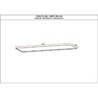 Tampo Retangular Para Cozinha 150cm Line Vanilla