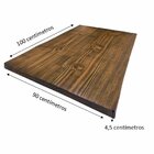 Tampo Rústico Envelhecido 4,5x90x100cm Marrom
