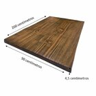 Tampo Rústico Envelhecido 4,5x90x200cm Marrom