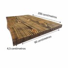 Tampo Rústico Queimado 4,5x90x200cm Escuro