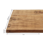 Tampo Rústico Retangular de Pinus Tingido 45mm 90x100cm Madvei