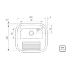Tanque 23L 21,5x40x40cm Aço Inox Acetinado Tramontina