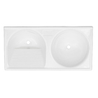 Tanque 65L 120x60cm Gelo Mármore Sintético Brilhante Decoralita