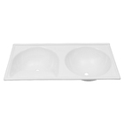 Tanque 65L 120x60cm Gelo Mármore Sintético Brilhante Decoralita