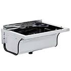 TANQUE ACO INOX ALTO BRILHO C/ESPELHO 63,00 CM 47,80 CM 26,00 CM CAP USO 35,00 L C/ VALV FURO 3.1/2 POL FORM RETANG FIXA PARED TS 550