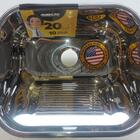 Tanque As Inox 304 Brilho 40x34 Pequeno Sobrepor Embutir 18l