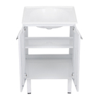 Tanque com Gabinete 91,5X56,9X51,6cm Branco Aço Inox e Mármore Sintético Brilhante Sensea