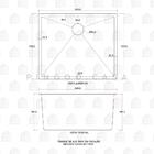 Tanque De Aço Inox 304 Pacajás 64x54 Cm Pingoo.casa - Preto