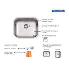 Tanque De Embutir Tramontina Compact 20 Litros Em Aço Inox Ac