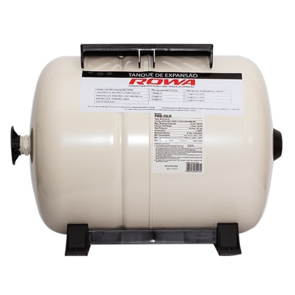 Tanque De Expansao Rowa 35l Aco Carbono Horizontal