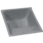 Tanque De Lavar Roupa 62x62 Simples Mármore Sintético Cinza