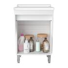 Tanque De Lavar Roupas 40 L Com Gabinete Branco