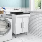 Tanque De Lavar Roupas Cuba Preta Duas Portas