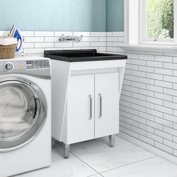 Tanque De Lavar Roupas Cuba Preta Duas Portas