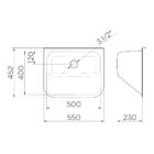 Tanque De Parede Docol Monobloco 55x45 01704504 Inox Polido